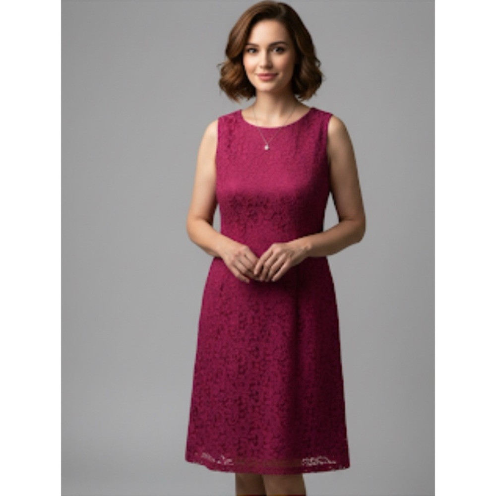 NWT Cynthia Steffe Purple Lace Evening Cocktail Sleeveless Dress Size 4